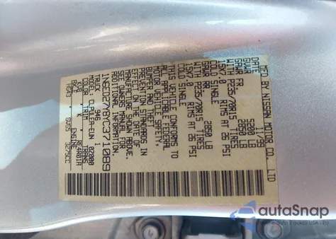 2000 Nissan Frontier Se-V6/Xe-V6 из США, поврежденный, VIN 1N6ED27Y8YC371089